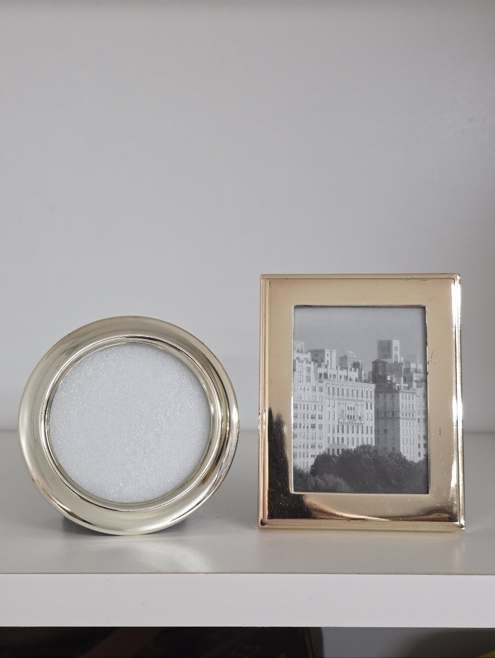 Restoration Hardware Pair of Silver Tone Metal Mini Frames